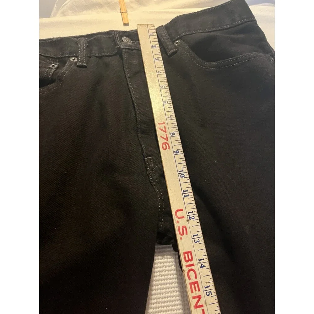 Men's Levis 501 Jeans 36x34 Classic Straight Black Denim Pants